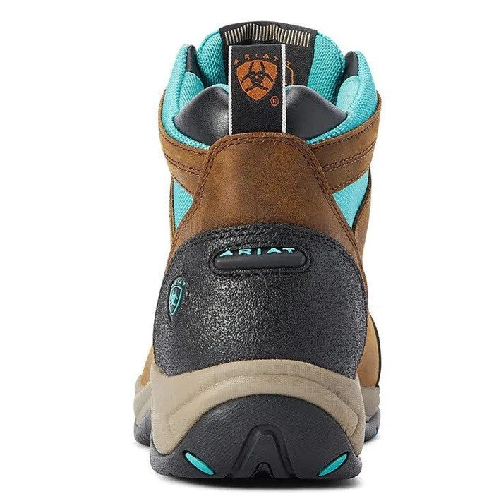 Brown And Turquoise Ariat Terrain H20 Boots For Women - Image 3