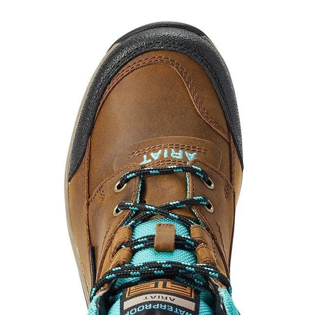 Brown And Turquoise Ariat Terrain H20 Boots For Women - Image 6