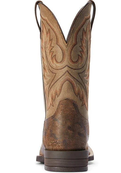 Ariat Men's Wilder Antique Grey & Brown Bomber Western Boots - Image 5