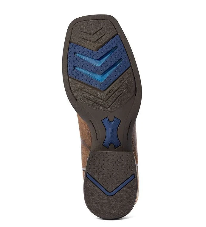 Ariat Men's Wilder Antique Grey & Brown Bomber Western Boots - Image 7