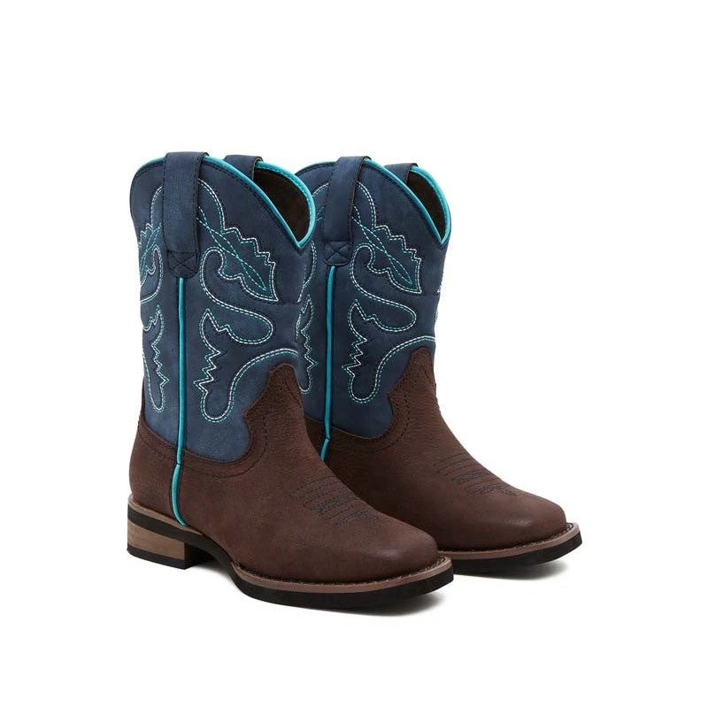 Western Boots Baxter Childrens Dark Brown Youth
