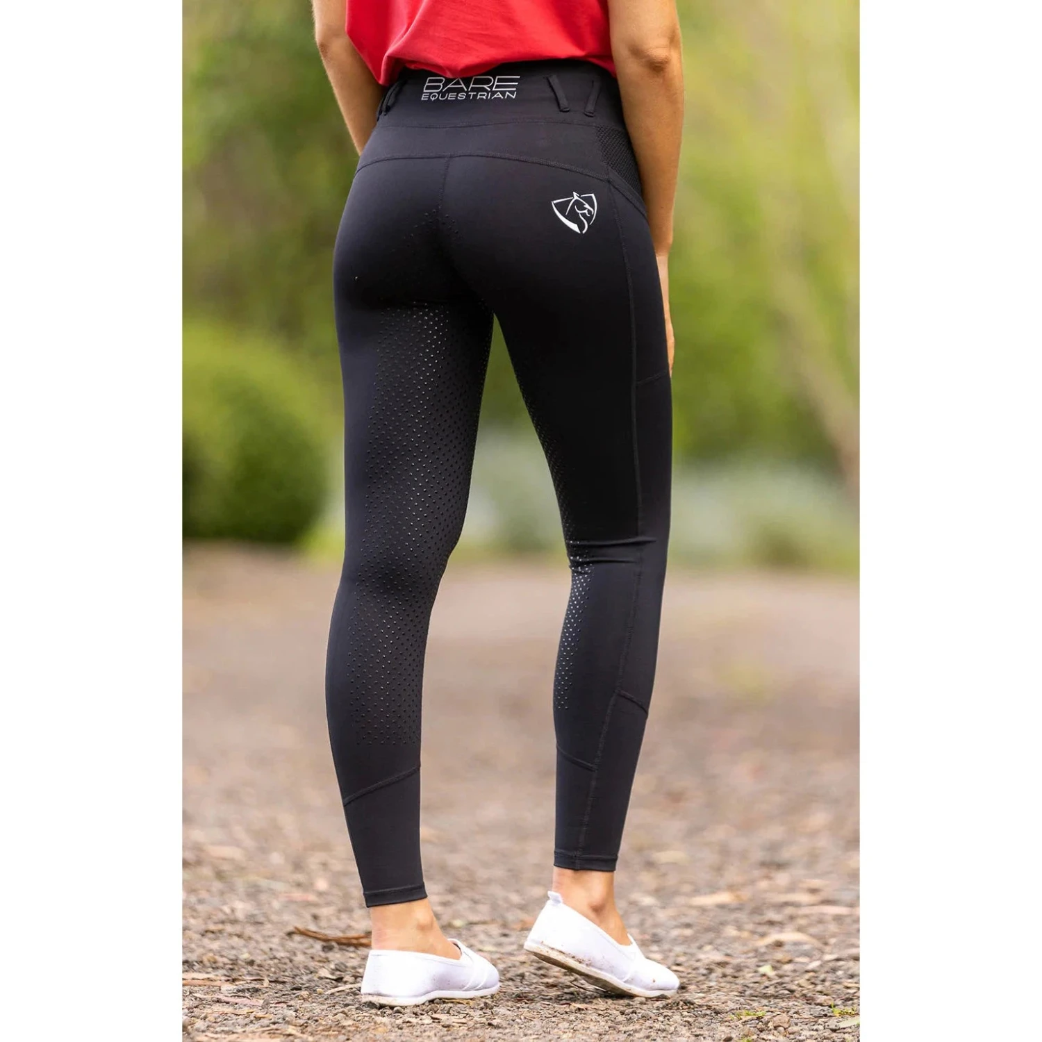 BARE Equestrian Performance Riding Tights For Black Riders - Image 4